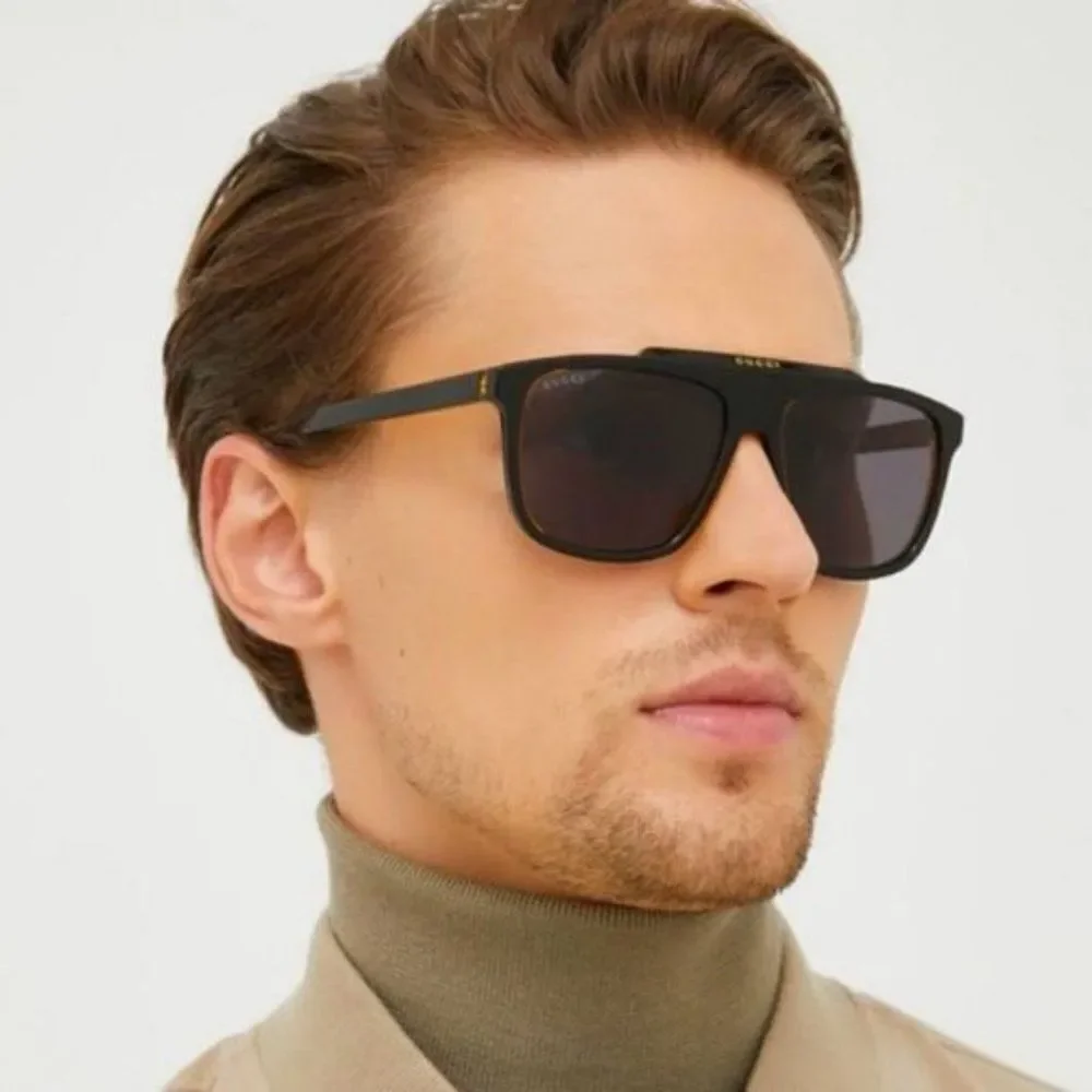NEW GUCCI GG1039S 001 Black/Yellow Gray Aviator Plastic Men Sunglasses